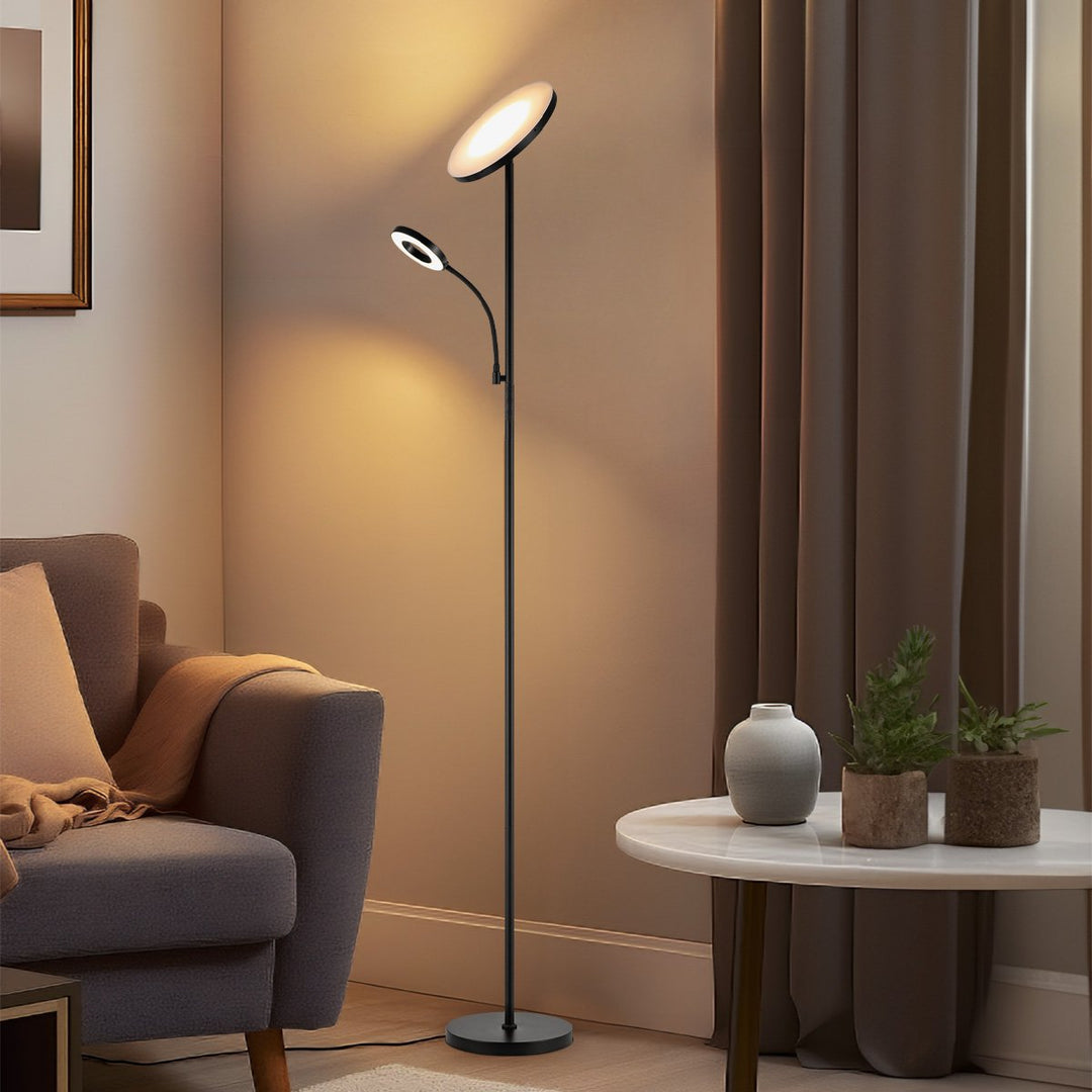 Home Sweet Home  Led leeslamp vloer - Moderne Zwart