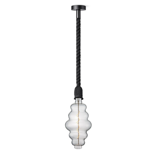 Home Sweet Home hanglamp zwart Leonardo Cloud - dimbaar E27 helder