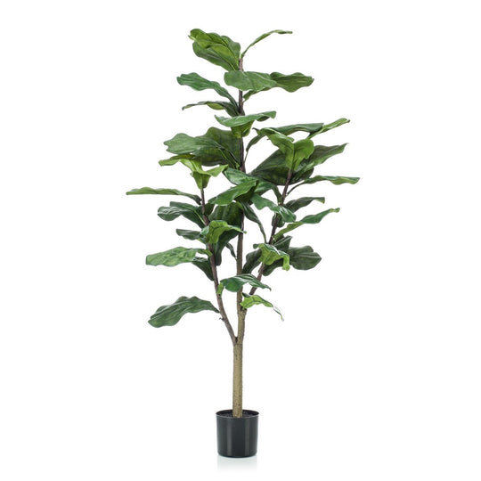 Kunstplant - Ficus Lyrata - Tabaksplant - 125 cm