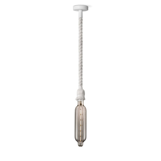 Home Sweet Home hanglamp wit Leonardo Tube - G78 - dimbaar E27 rook