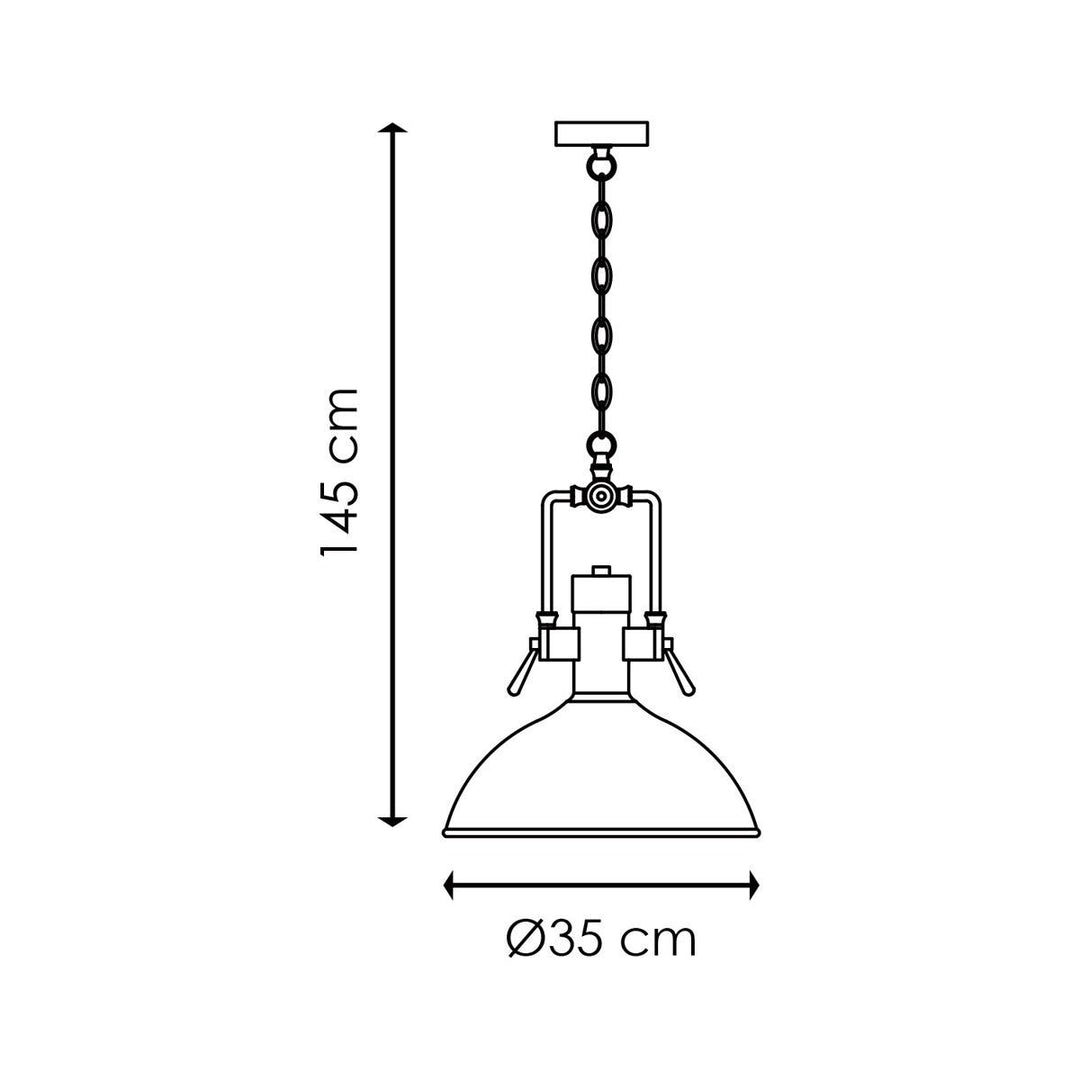 Home Sweet Home Hanglamp Dome - chroom - 35x35x145cm