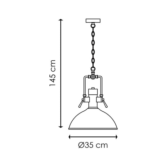 Home Sweet Home Hanglamp Dome - chroom - 35x35x145cm