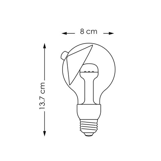 Home Sweet Home LED lamp Cone zilver G80 E27 3W 220Lm 2700K