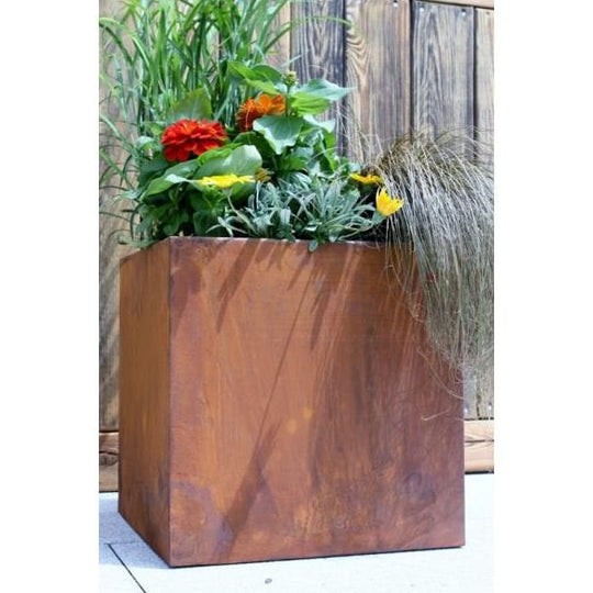 Tuindecoratie plantenbak | Patina decoratieve plantenbak voor directe beplanting