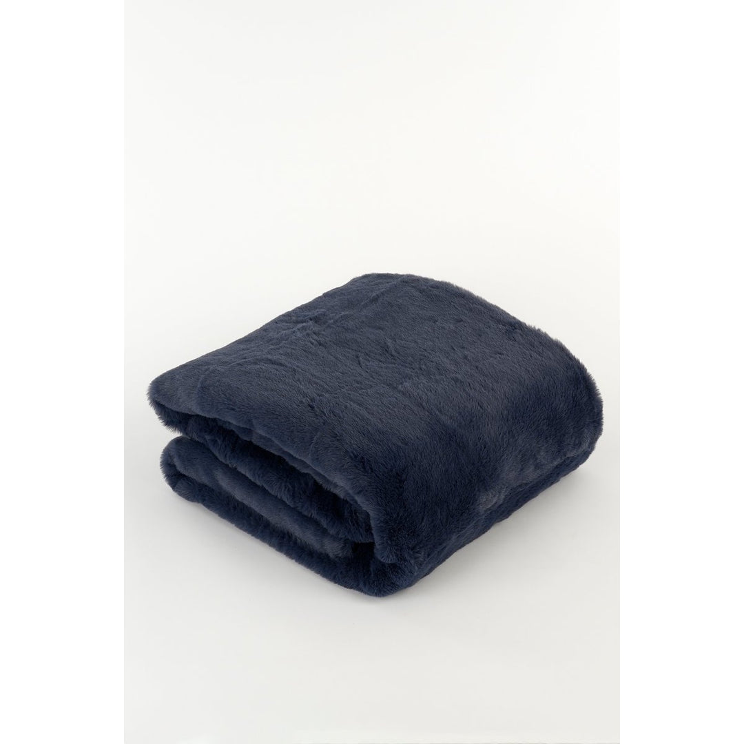 Bronte Fleece Deken - L200 x B150 cm - Donkerblauw