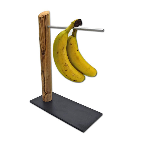 Olijfhouten bananenhouder