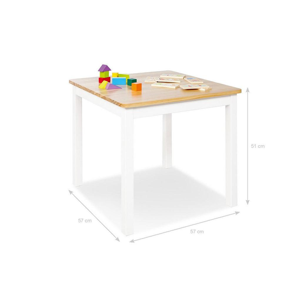 Kindertafel 'Fenna', wit/naturel