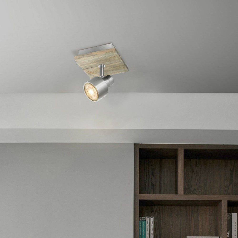 Home Sweet Home LED Wandspot Drift - incl. dimbare LED lamp - hout