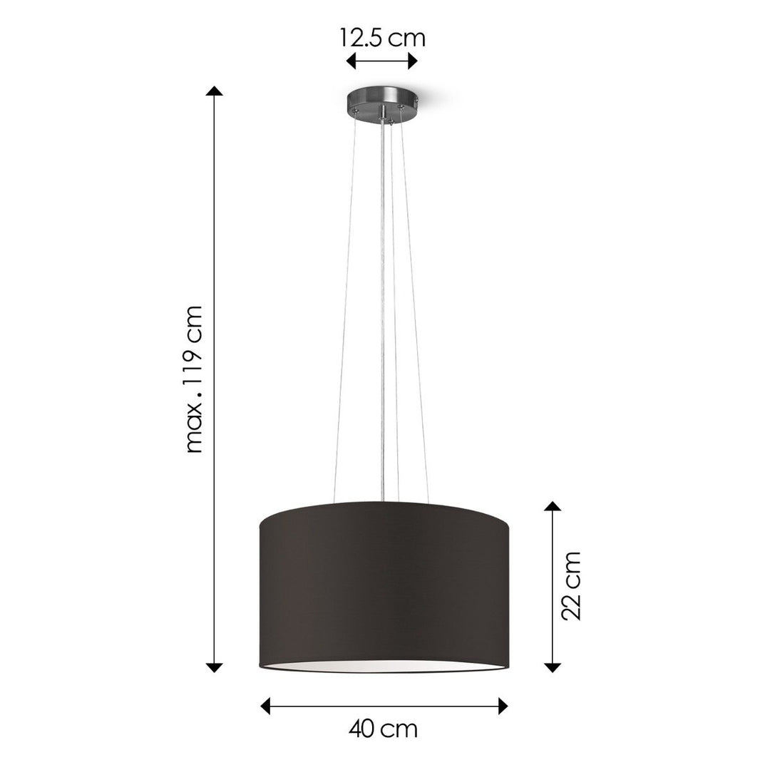 Home Sweet Home hanglamp Hover met lampenkap, E27, chocolade, 40cm