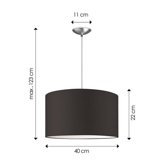 Home Sweet Home hanglamp Bling met lampenkap, E27, chocolade, 40cm