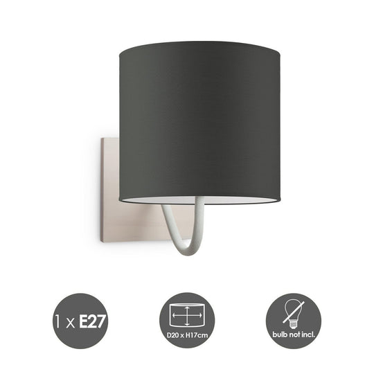 Home Sweet Home Wandlamp - Beach E27 Lampenkap antraciet 20cm