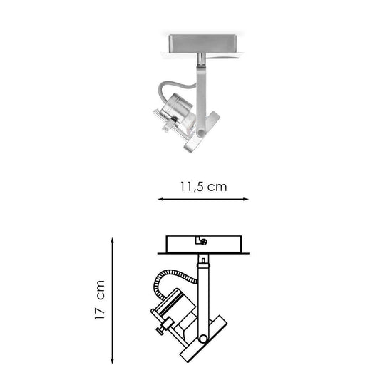 Home Sweet Home LED Wandspot Robo - dimbaar - geborsteld staal