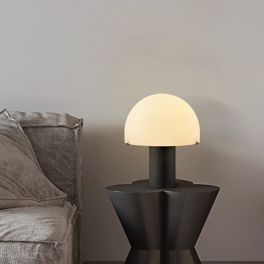 Home Sweet Home Tafellamp Mushroom Zwart - Bedlampje - Glas en Metaal