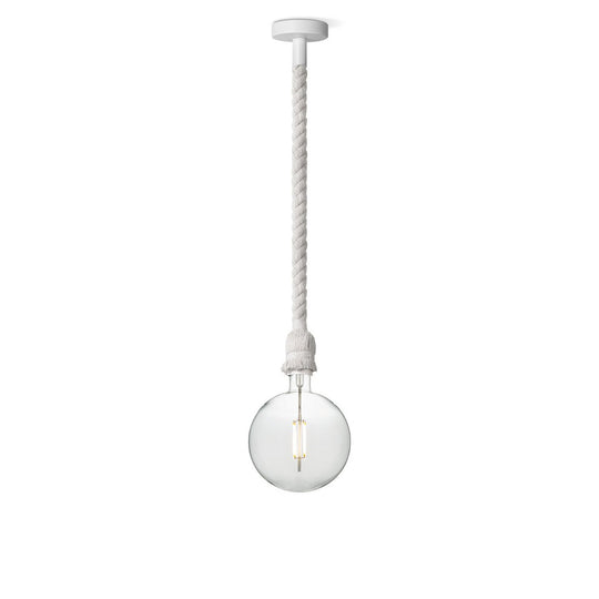 Home Sweet Home hanglamp wit Leonardo Globe G125 dimbaar E27 helder