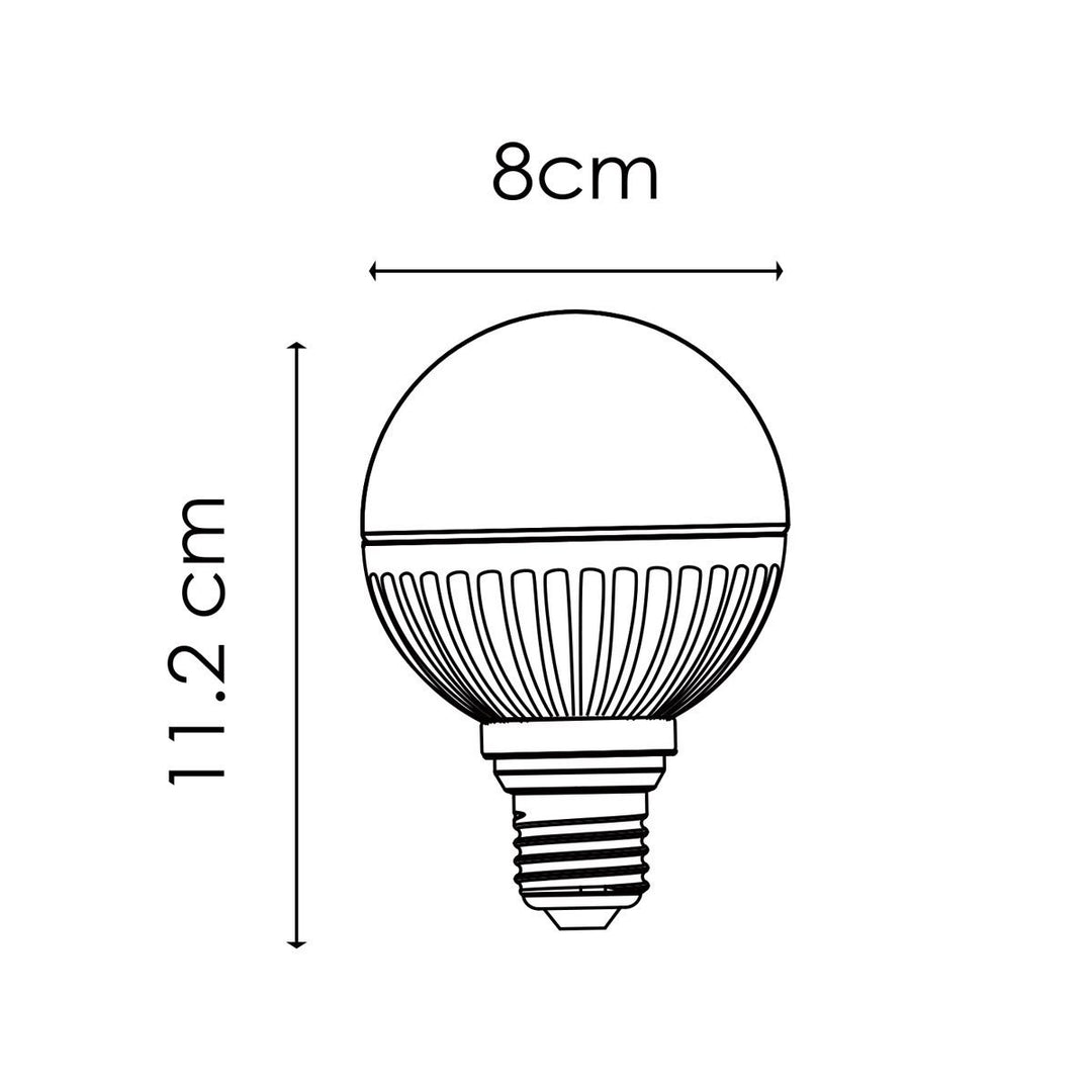 Home Sweet Home dimbare LED Globe G80 E27 9W 600Lm Warm Wit Licht