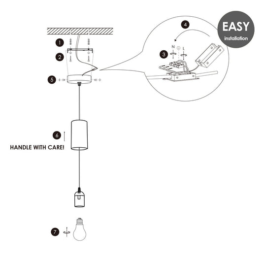 Home Sweet Home hanglamp Marmer Saga - G95 - dimbaar E27 rook