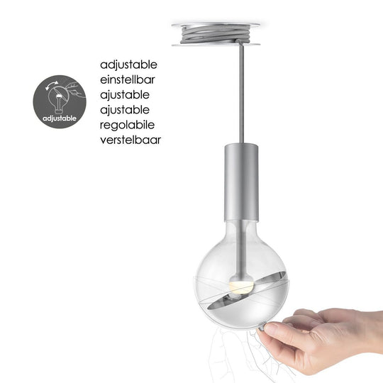 Home Sweet Home Hanglamp Move Me - Pulley Sphere 5.5W 2700K zilver