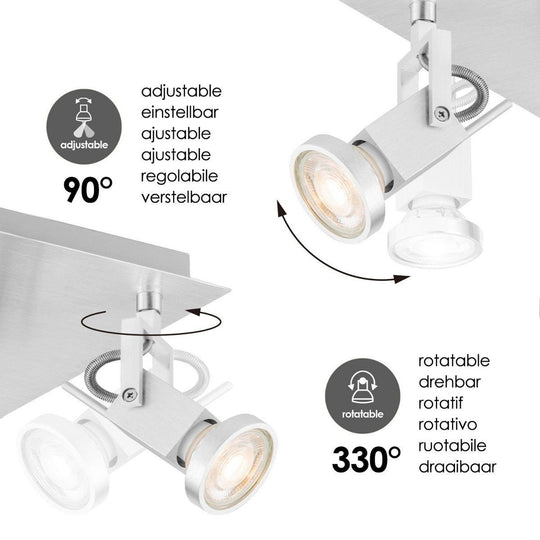 Home Sweet Home Opbouwspot Cali V4 - incl. dimbare LED-lamp - staal