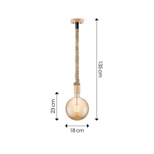 Home Sweet Home hanglamp Leonardo Globe - G180 - dimbaar E27 amber