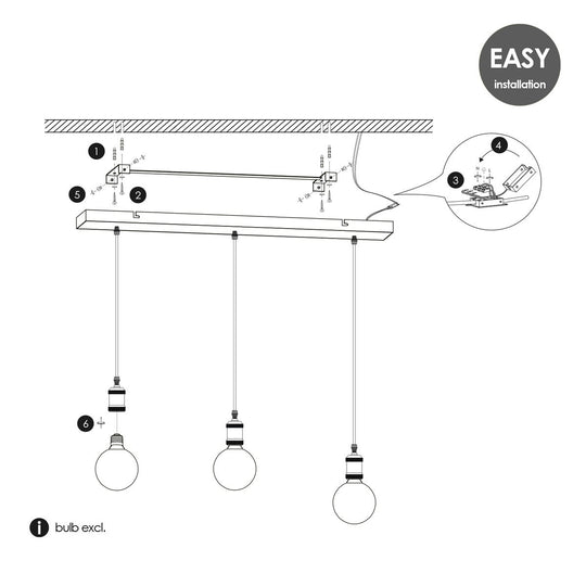 Home Sweet Home Hanglamp Basic Vintage - Messing - 66x12x109cm