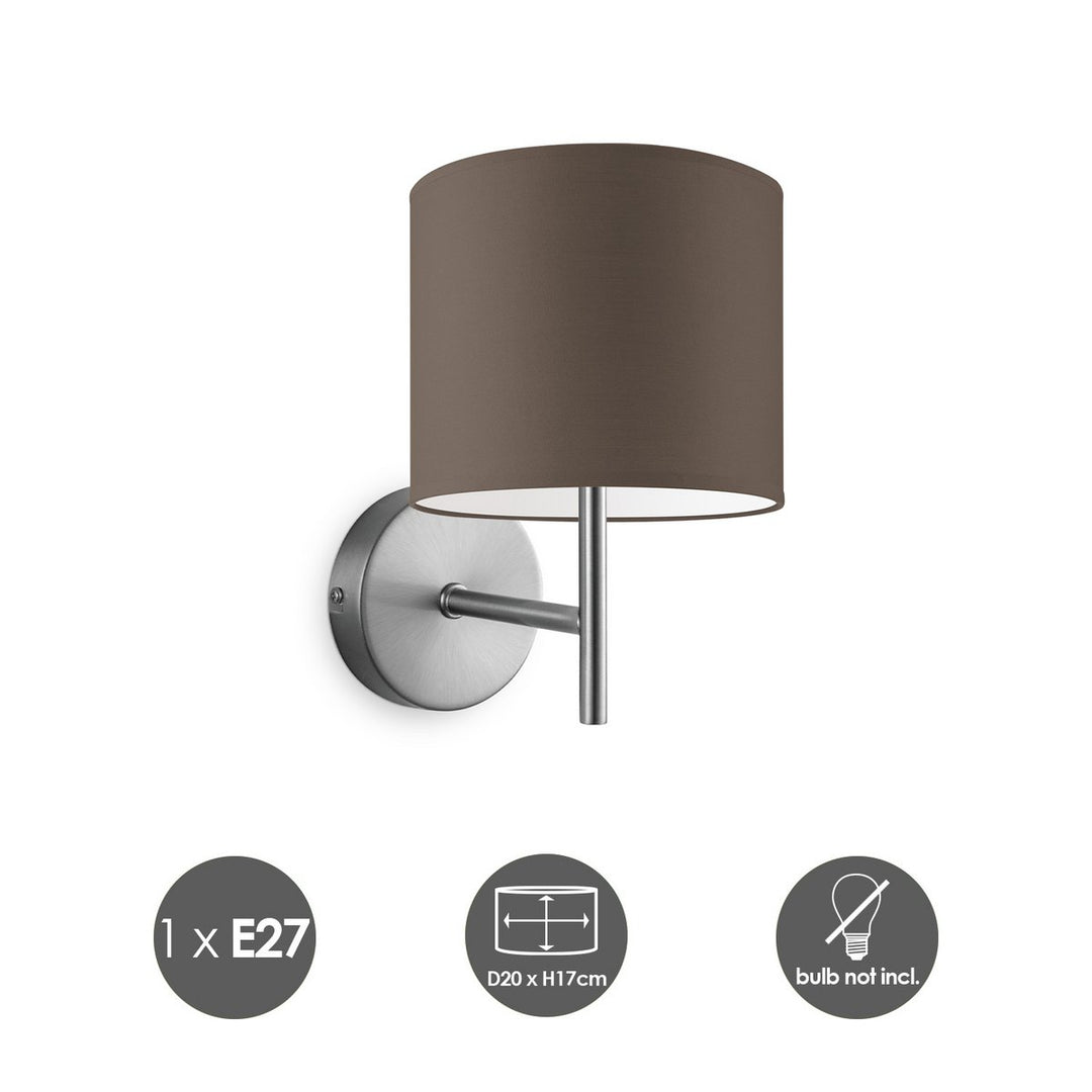 Home Sweet Home Wandlamp - Mati inclusief Lampenkap E27 taupe 20x17cm