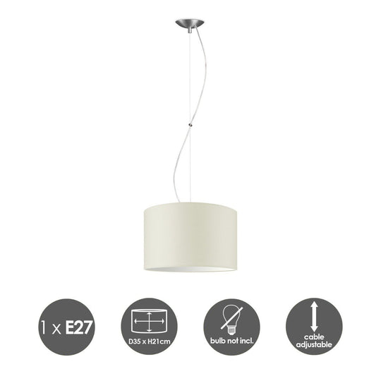 Home Sweet Home hanglamp Deluxe met lampenkap, E27, warm wit, 35cm