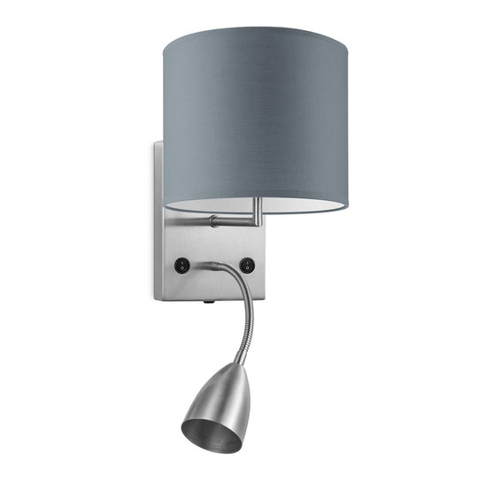 Home Sweet Home Wandlamp - Read, LED Leeslamp, E27, grijs 20cm