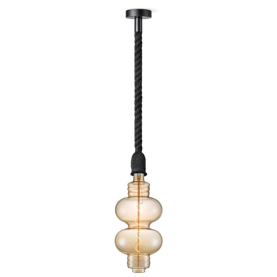 Home Sweet Home hanglamp zwart Leonardo Diabolo G180 dimbaar E27 amber