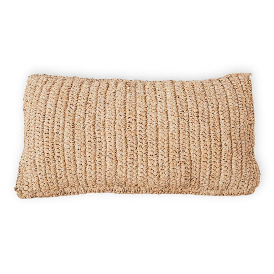 Raffia Sierkussen 50x30 cm met vulling Decoratief kussen Bankkussen DALUNG