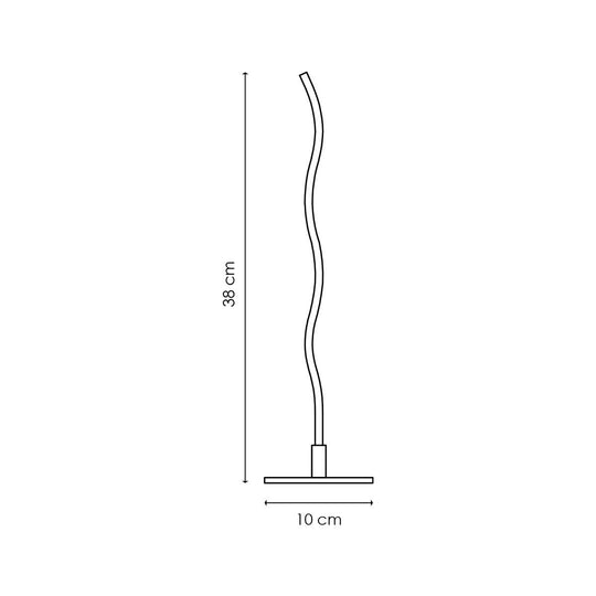 Home Sweet Home tafellamp Led Base - Wit - 10x10x38cm - Aluminium