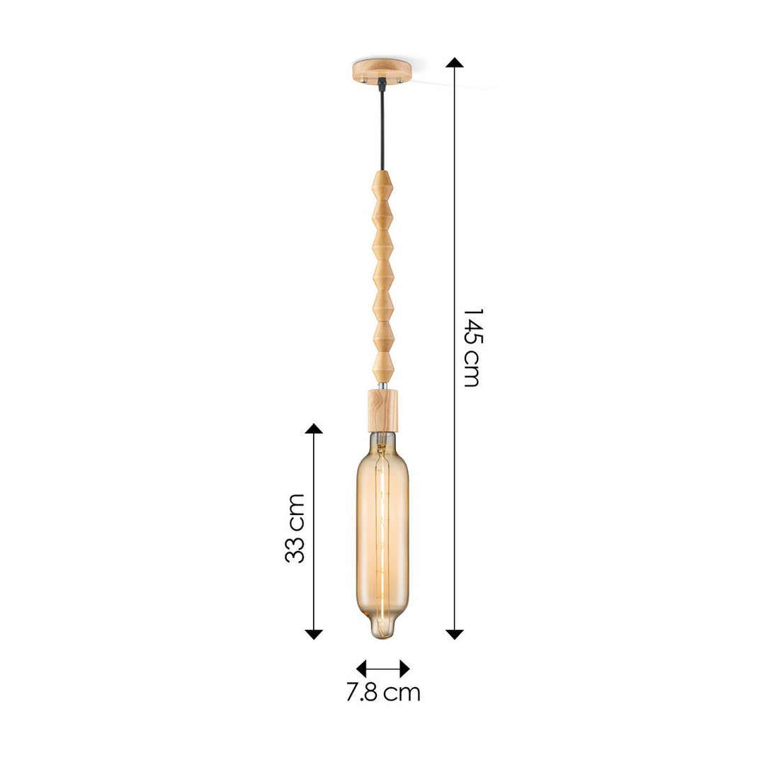 Home Sweet Home hanglamp Dana Tube - LED G125 lamp - dimbaar E27 amber