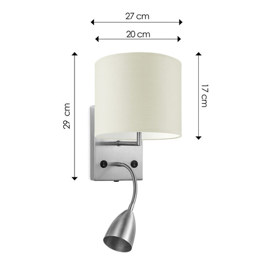 Home Sweet Home Wandlamp - Read, LED Leeslamp, E27, warm wit 20cm