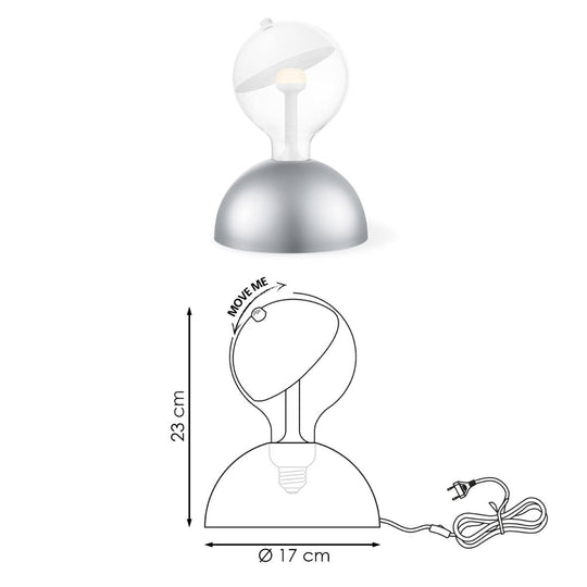 Home Sweet Home Hanglamp Move Me - Bumb Sphere 5.5W 2700K grijs-wit