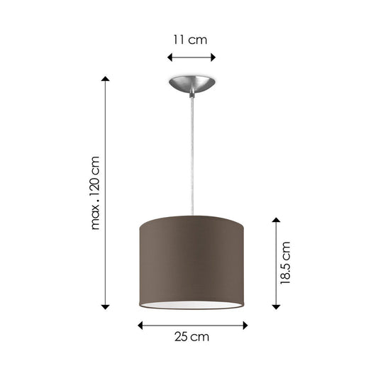 Home Sweet Home hanglamp Bling met lampenkap, E27, taupe, 25cm