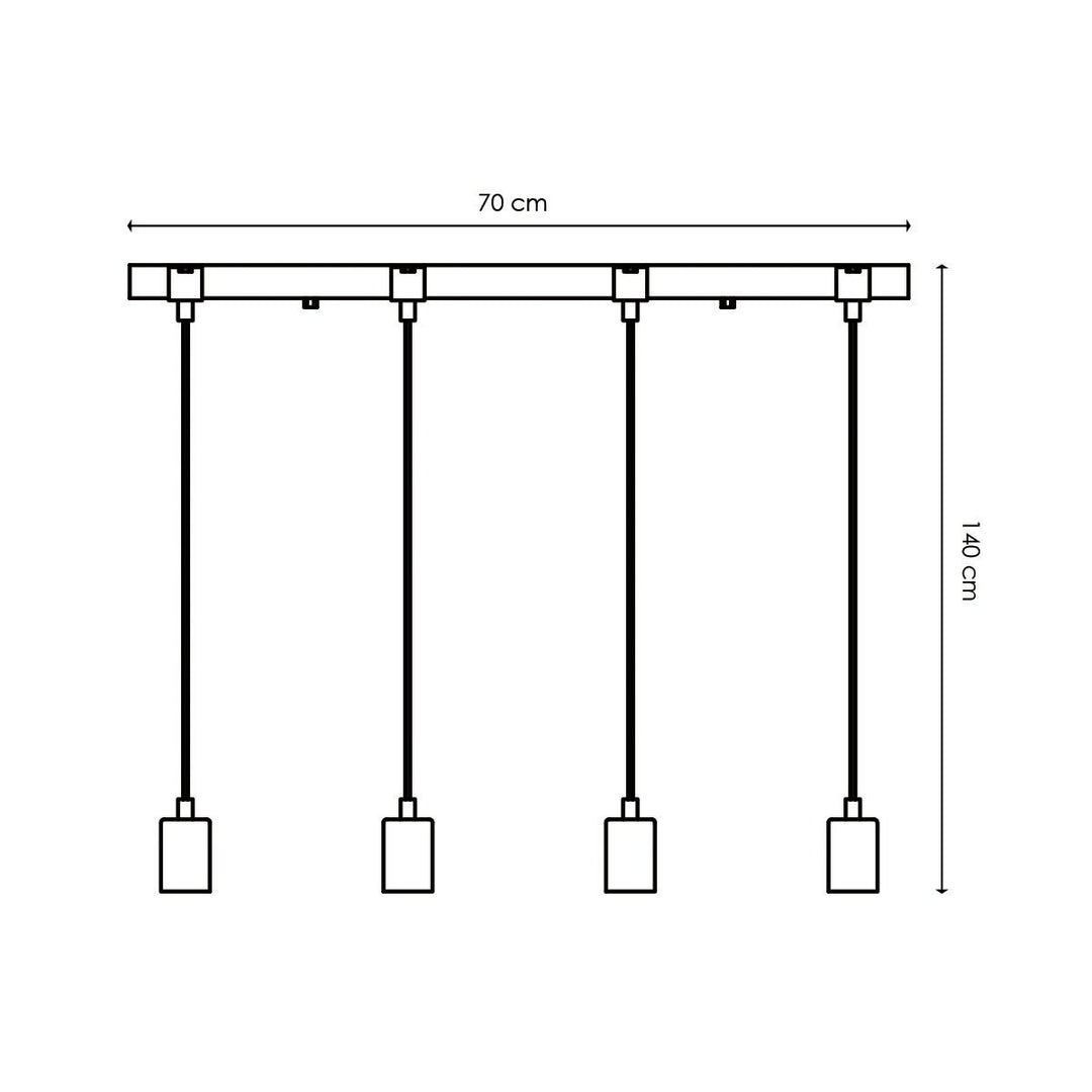 Home Sweet Home Hanglamp Denton - hout - 70x14x110cm