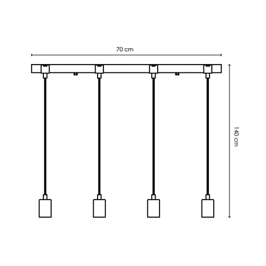 Home Sweet Home Hanglamp Denton - hout - 70x14x110cm