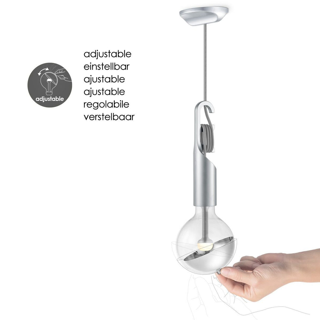 Home Sweet Home Hanglamp Move Me - Twist Sphere 5.5W 2700K zilver