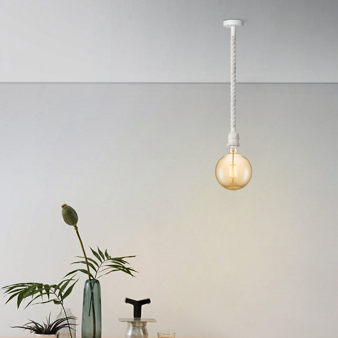 Home Sweet Home hanglamp wit Leonardo Globe - G180 - dimbaar E27 amber