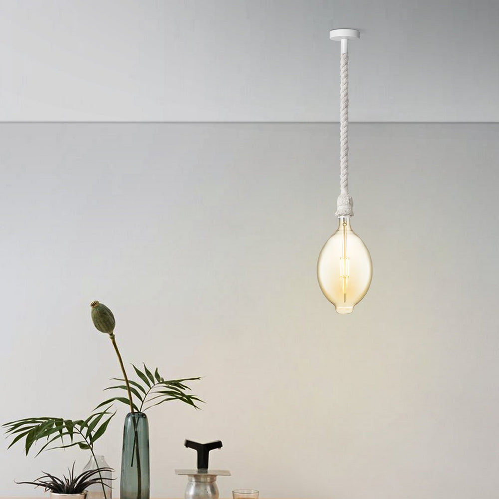 Home Sweet Home hanglamp wit Leonardo Ovaal - G125 - dimbaar E27 amber