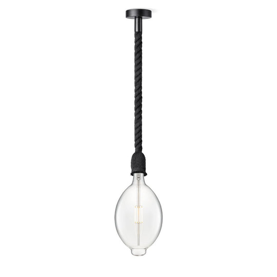 Home Sweet Home hanglamp zwart Leonardo Ovaal G180 dimbaar E27 helder