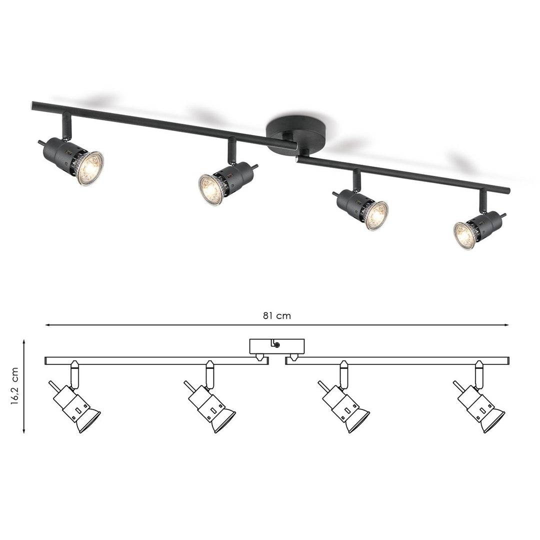 Home Sweet Home LED Opbouwspot Cilindro 4 - dimbaar - Zwart