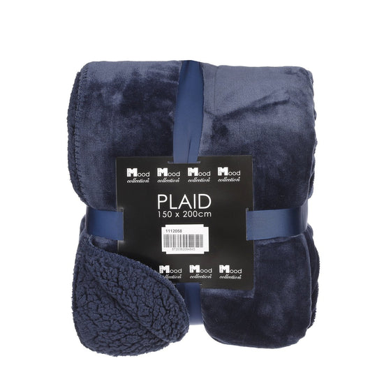 In the Mood Mardy Fleece Plaid - L200 x B150 cm - Polyester - Donkerblauw