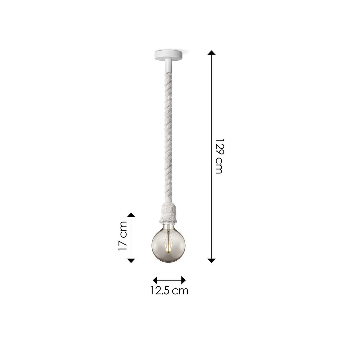 Home Sweet Home hanglamp wit Leonardo - G95 - dimbaar E27 rook