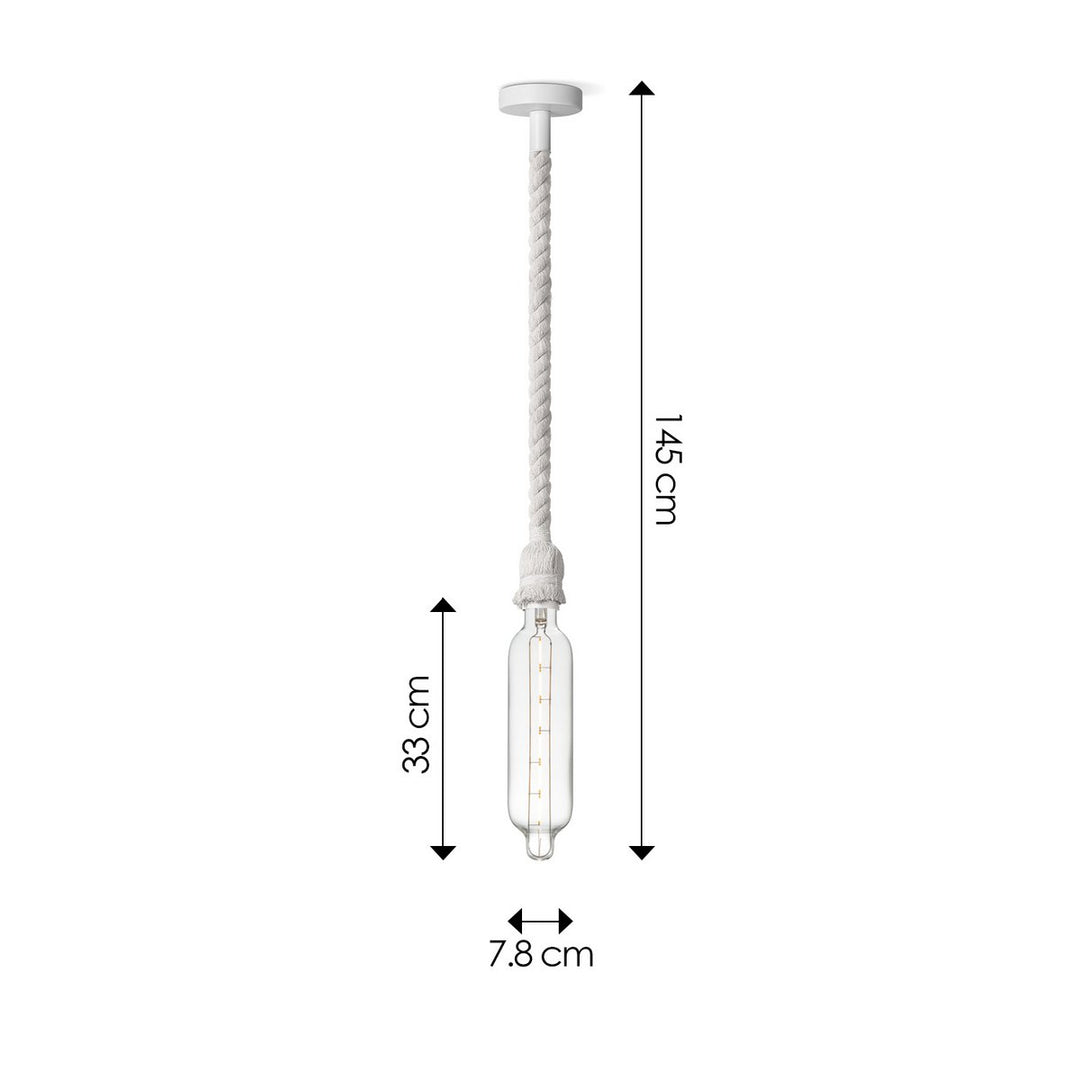 Home Sweet Home hanglamp wit Leonardo Tube - G78 - dimbaar E27 helder