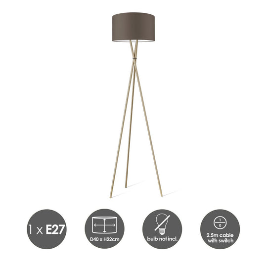 Home Sweet Home vloerlamp Bling-Legs Brons-Taupe-40cm