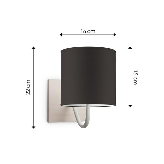 Home Sweet Home Wandlamp - Beach E27 Lampenkap chocolade 16cm