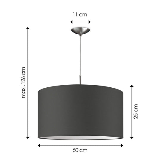 Home Sweet Home hanglamp Tube Deluxe, E27, antraciet, 50cm