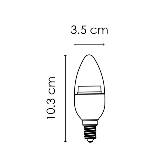 Home Sweet Home dimbare LED Kaarslamp B35 E14 5W 470Lm Warm Wit Licht