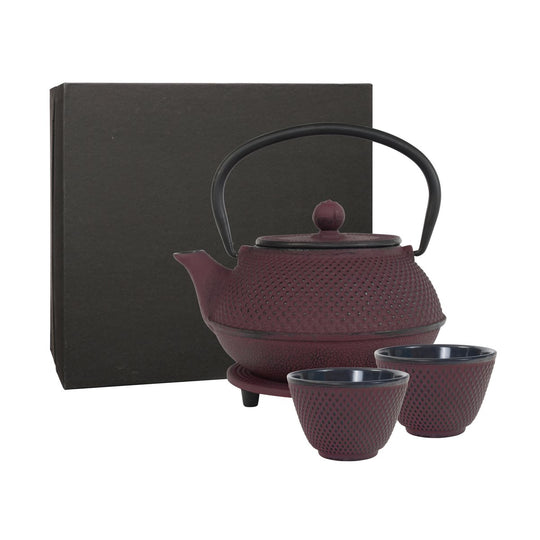 Teaclassix Gietijzeren Theeset Arare 0,80 ltr, Giftbox, Fuchsia