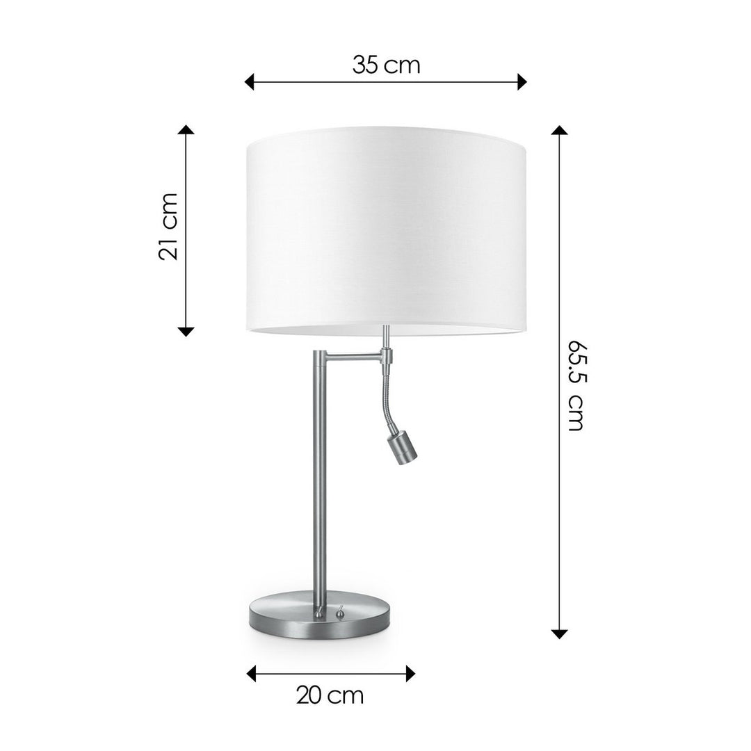 Home Sweet Home Tafellamp Read, LED Leeslamp, E27, wit 35x35x47cm